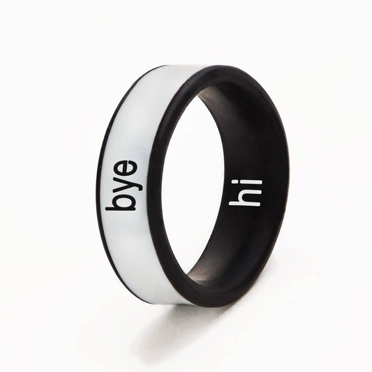 Flip Reversible hi and bye Ring