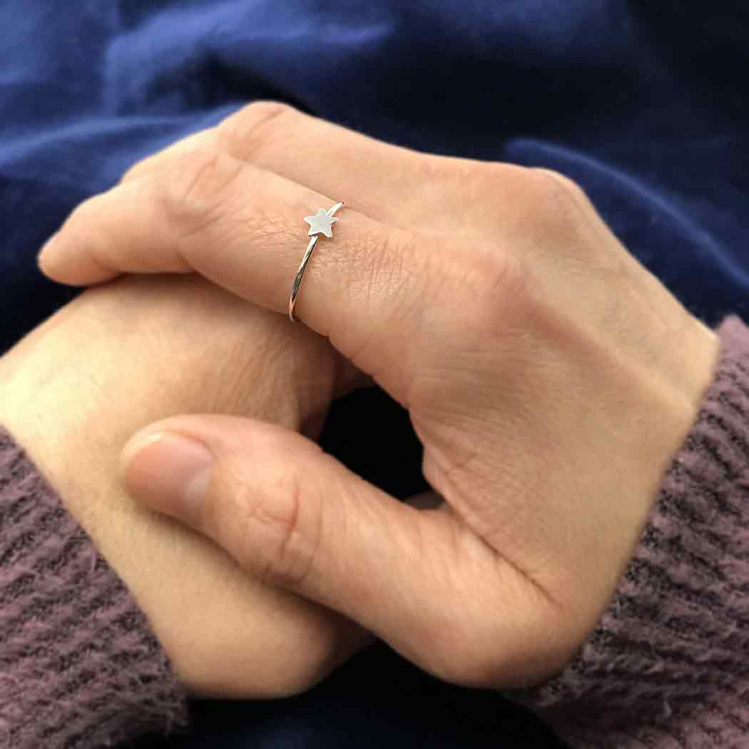 Tiny Star Ring: 6 / Sterling Silver