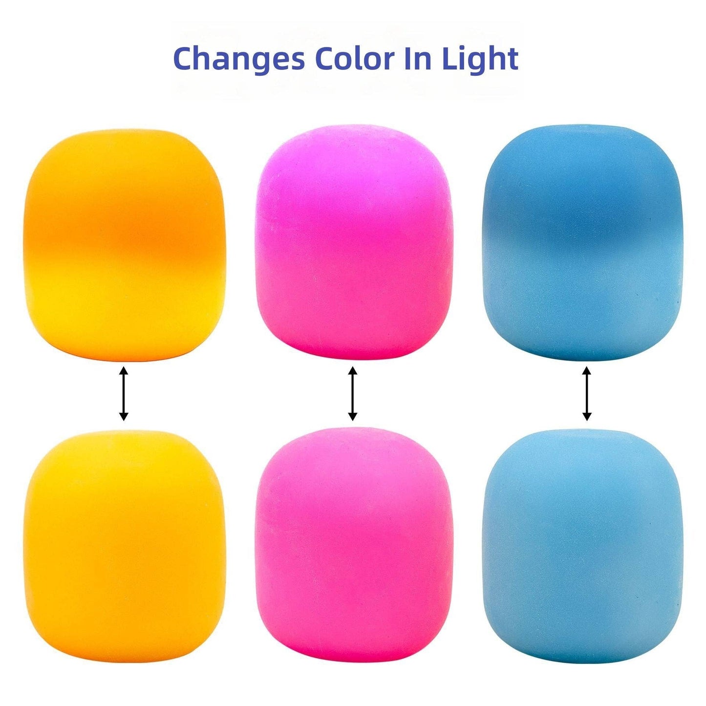 Color-Changing Maltose Squeeze Ball Stress Relief Toy: Light-Changing Flour Candy (Single OPP Bag) / Individually packed in an opp bag; boxed packaging requires customization.