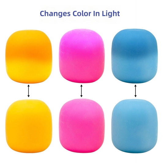 Color-Changing Maltose Squeeze Ball Stress Relief Toy: Light-Changing Flour Candy (Single OPP Bag) / Individually packed in an opp bag; boxed packaging requires customization.