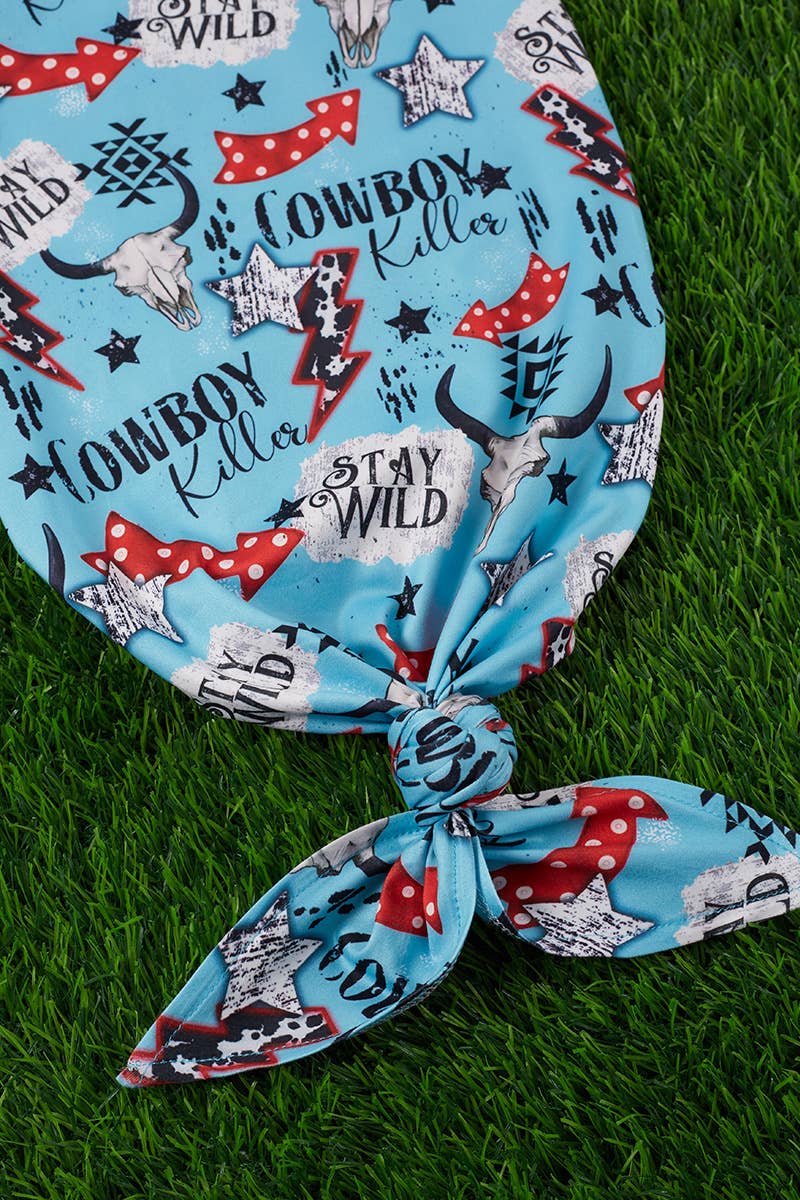 COWBOY KILLER" PRINTED BABY GOWN. PJB25153007 S