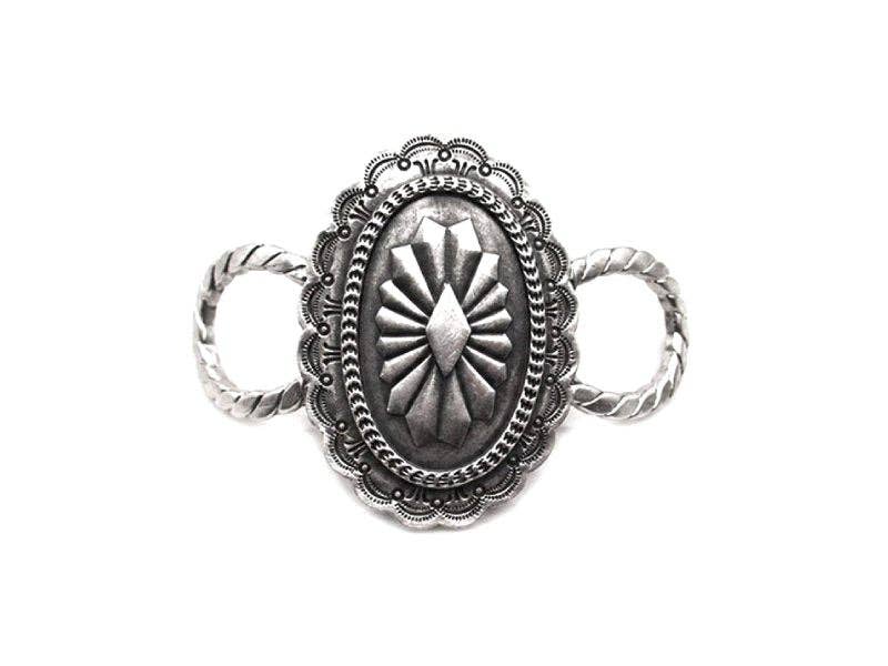 Western Oval Concho Design Scarf Charm: Default