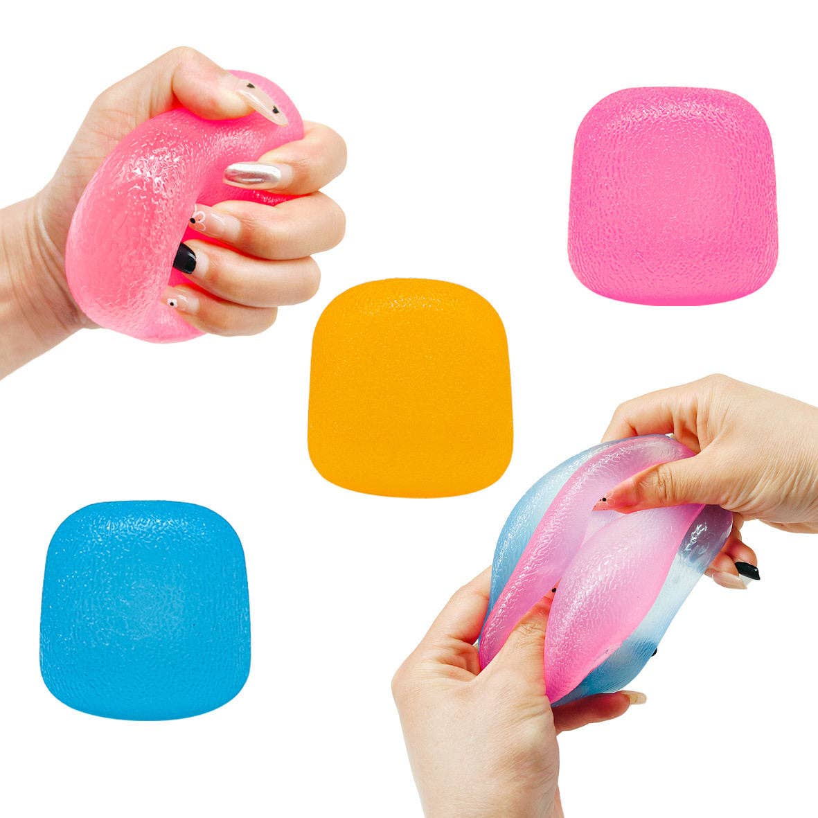 Color-Changing Maltose Squeeze Ball Stress Relief Toy: Light-Changing Flour Candy (Single OPP Bag) / Individually packed in an opp bag; boxed packaging requires customization.