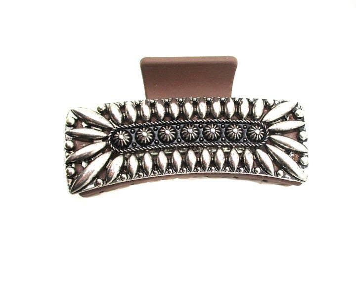 Western Metal Concho Hair Claw