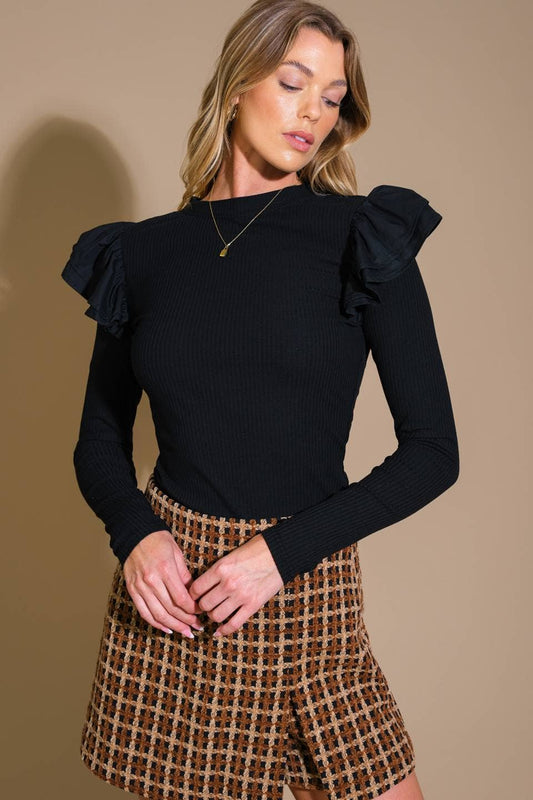 A ribbed knit top