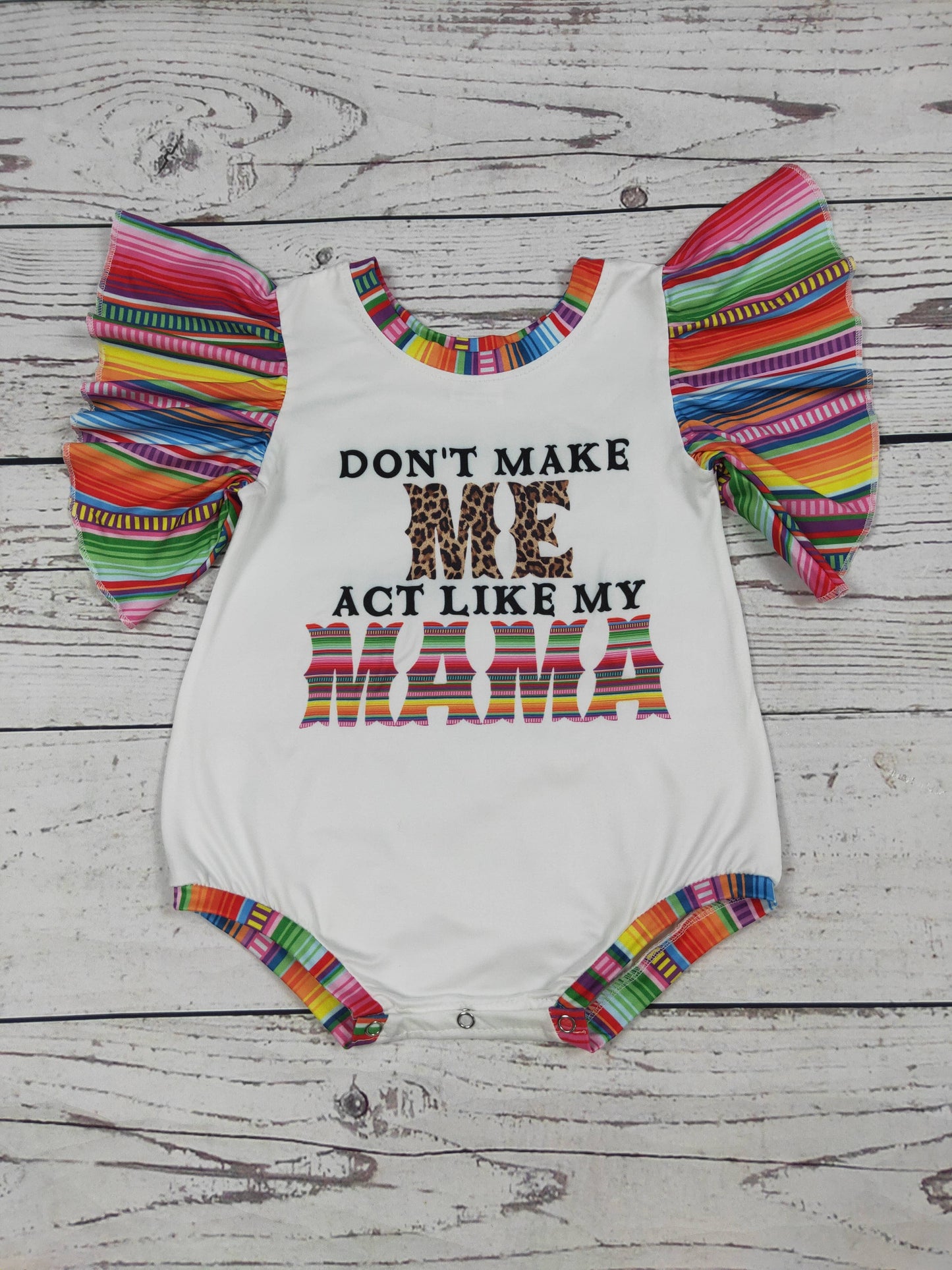 Serape Printed Western Baby Girl Bubble: 0-3M