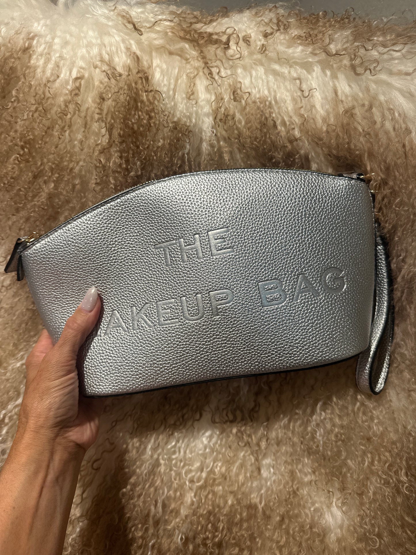 Silver Makeup Bag