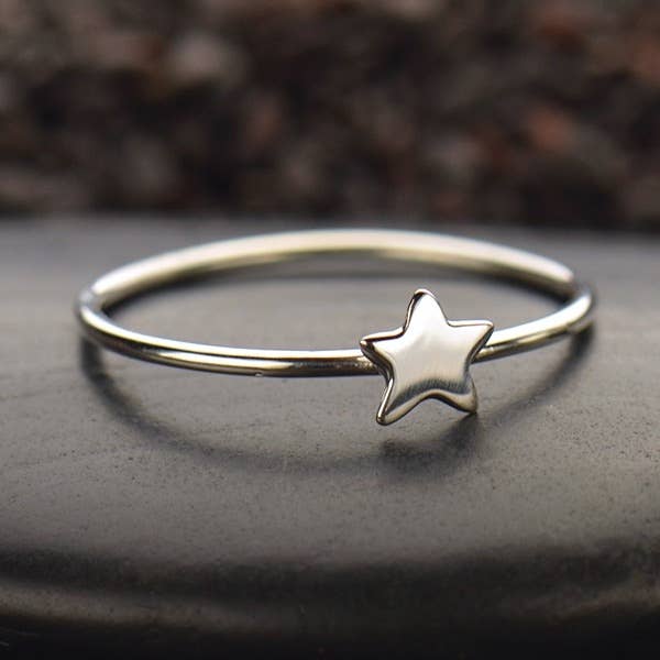 Tiny Star Ring: 6 / Sterling Silver