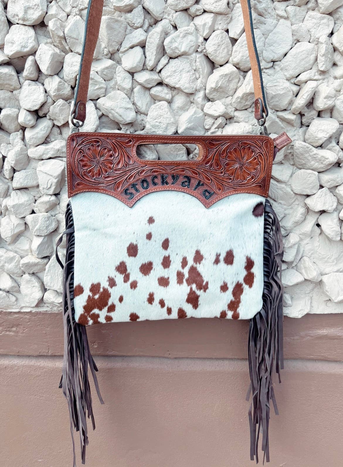 Stockyard Crossbody purse - cowhide