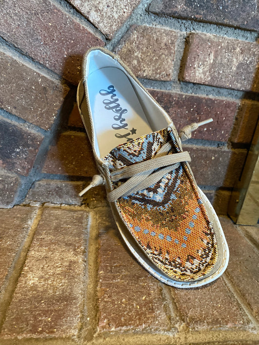 Rockstar Tan/multi slip-ons