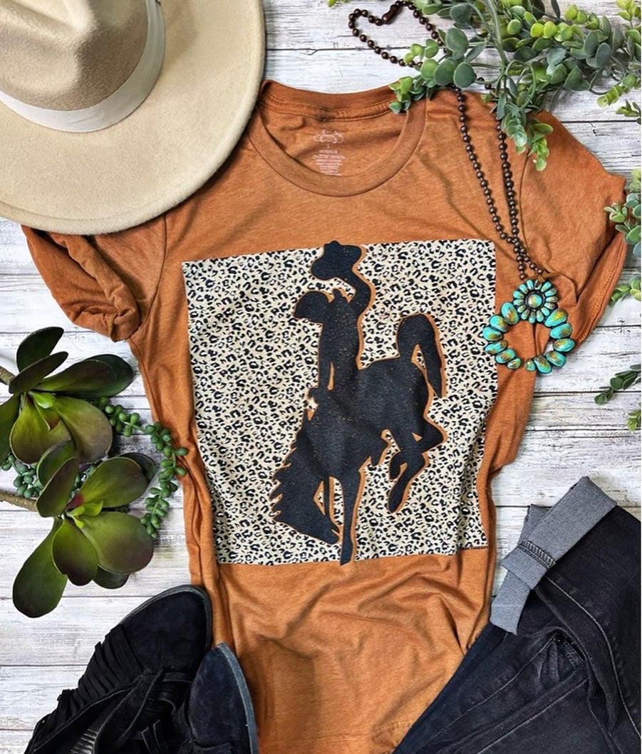 Leopard Bronc Tee