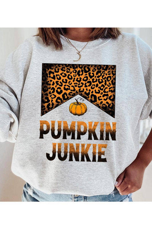 PUMPKIN JUNKIE UNISEX FLEECE SWEATSHIRT