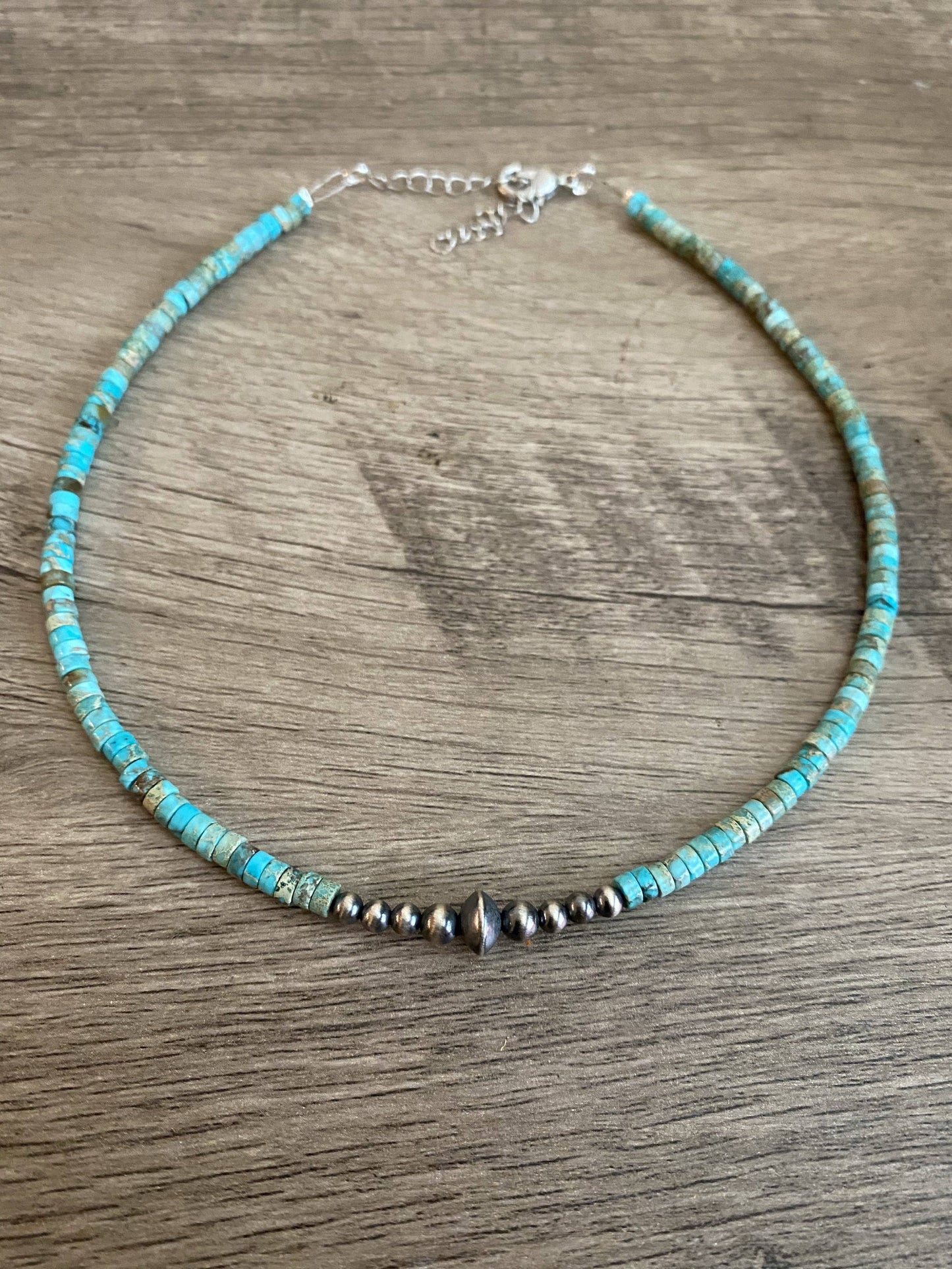 Real Navajo choker with composite turquoise - best seller