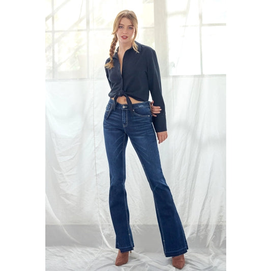 Kan Can Detail Flare Jeans KC7315D